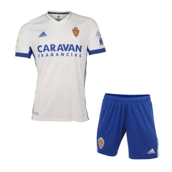 Camiseta Real Zaragoza Primera Equipación Niños 2020-2021 Blanco Azul